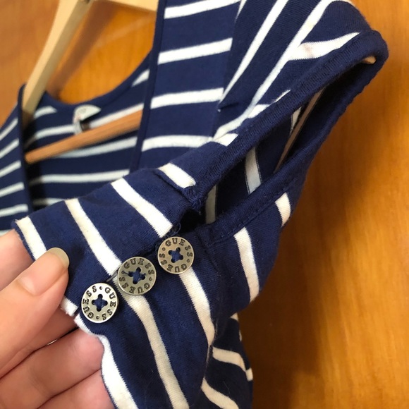 GUESS | Keyhole Sleeves Soft and Stretchy Tee - Picture 4 of 8